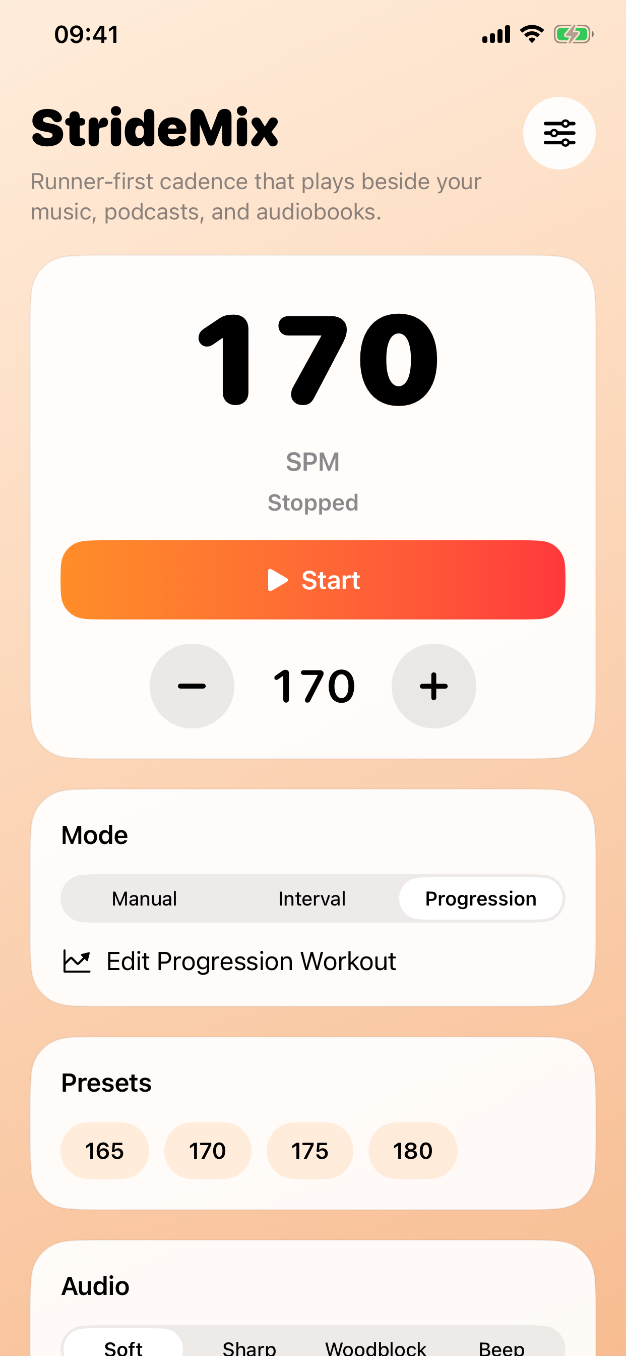 StrideMix — Runner-first cadence